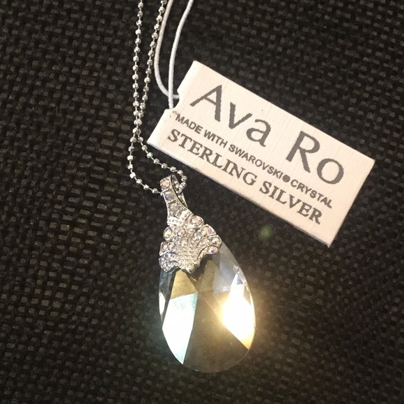 Ava Ro Jewelry Nwt Ava Ro Sterling Silver Swarovski Necklace Poshmark
